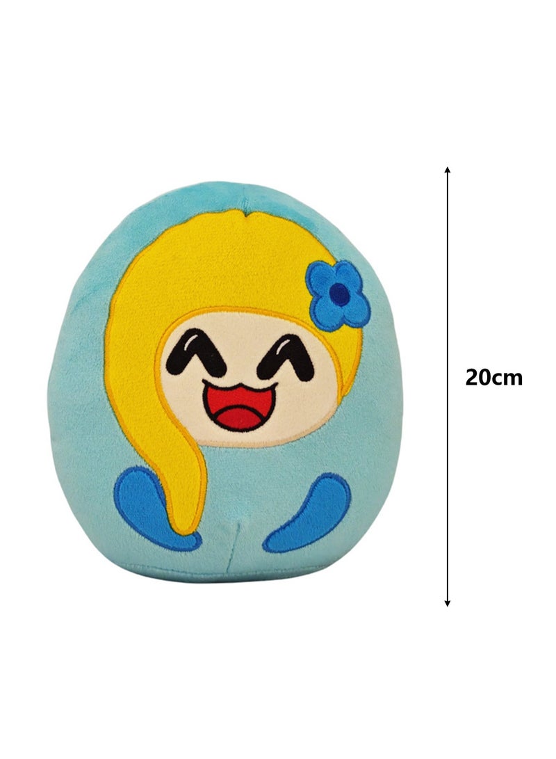 Omz Plush 20cm Plush Toy, Realistic Cute Soft Plush Doll, Gift For Boys And Girls Game Fans (Smiling Blue-And-Yellow-Haired Girl Hug Pillow) - Image 2