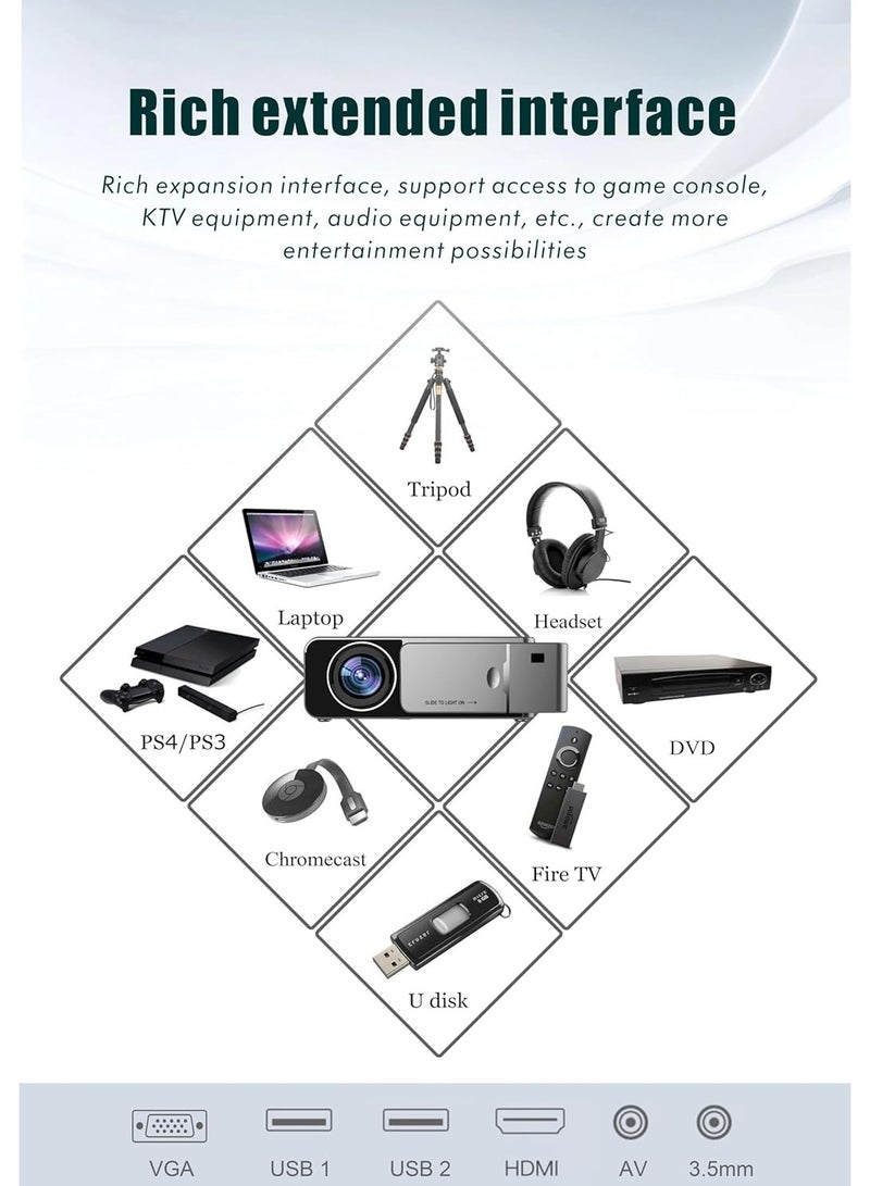 AROAQ 4K Projector  T6 Home Theater Projector - 3500 Lumens Android Ultra HD Portable Super Color for Movies Games HomeTheater  - Image 5