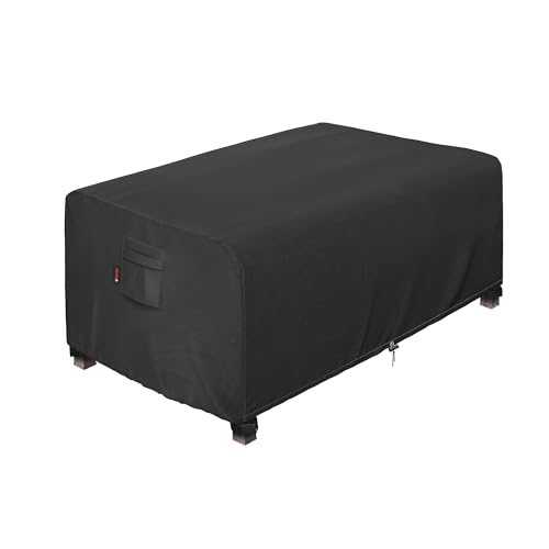 iBirdie Rectangular Gas Fire Pit Table Cover 44 x 28 inch Outdoor Waterproof and Weatherproof Heavy Duty 600D Patio Fireplaces Coffee Table Cover - Image 1