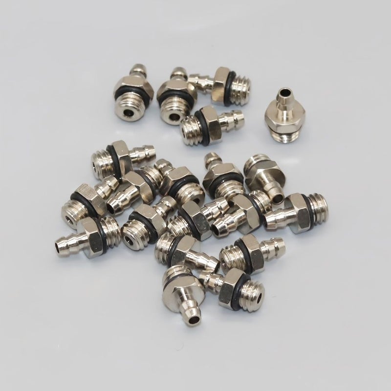 20 Pieces Brass Miniature Pagoda Straight Connectors PT1/8 M6 Thread - Image 4