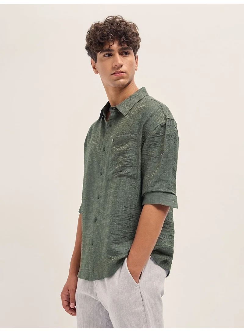 THE BEAR HOUSE  Men’s Long Sleeve Shirt – Classic, Comfortable and Stylish Essential for Work, Travel or Casual Outings for Men | Best Price UAE