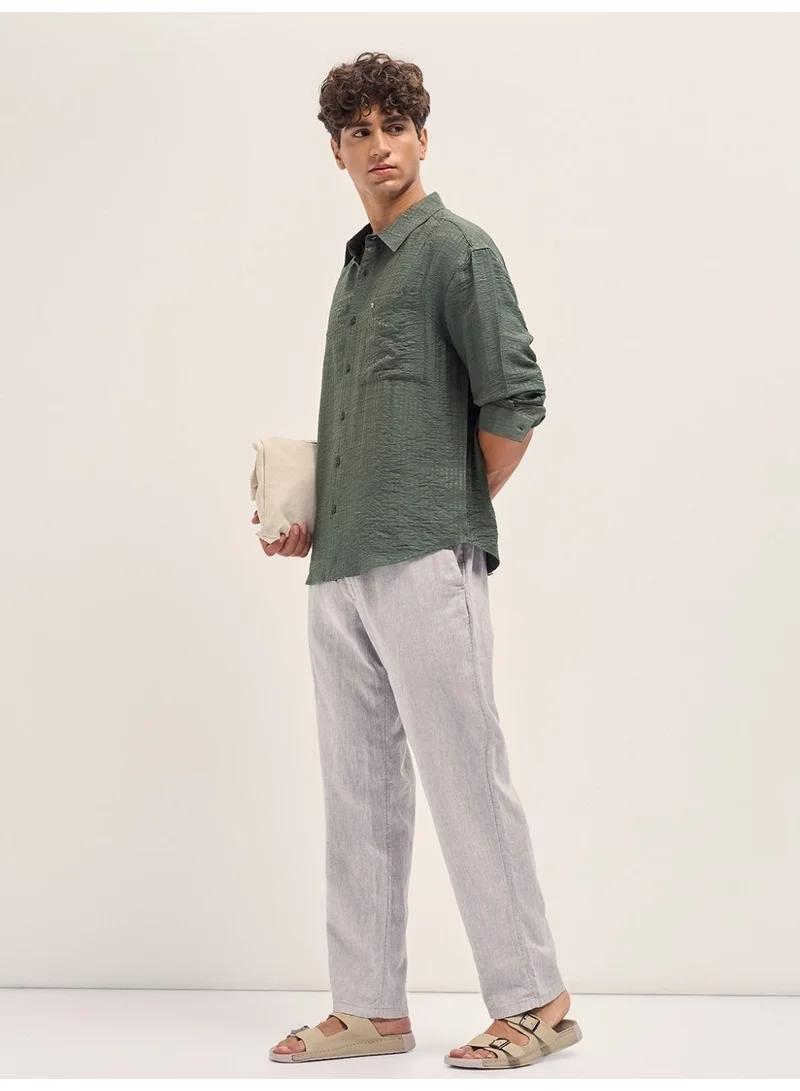 THE BEAR HOUSE  Men’s Long Sleeve Shirt – Classic, Comfortable and Stylish Essential for Work, Travel or Casual Outings for Men | Best Price UAE