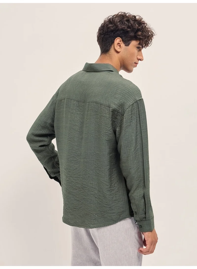 THE BEAR HOUSE  Men’s Long Sleeve Shirt – Classic, Comfortable and Stylish Essential for Work, Travel or Casual Outings for Men | Best Price UAE