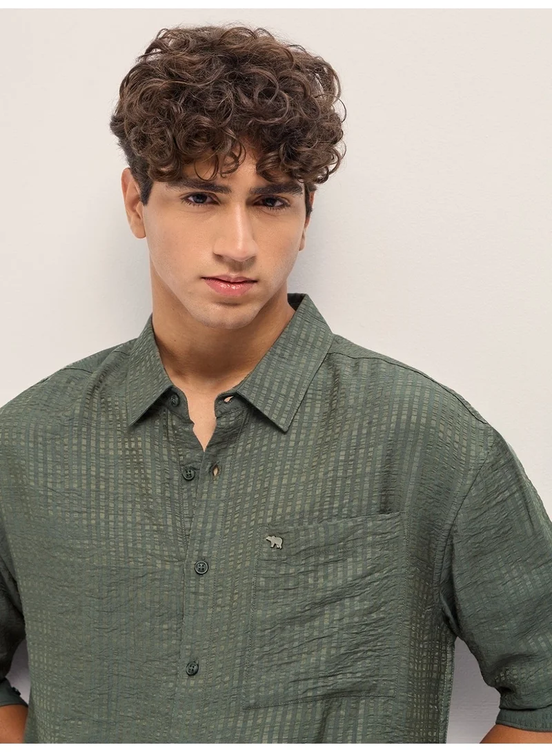 THE BEAR HOUSE  Men’s Long Sleeve Shirt – Classic, Comfortable and Stylish Essential for Work, Travel or Casual Outings for Men | Best Price UAE