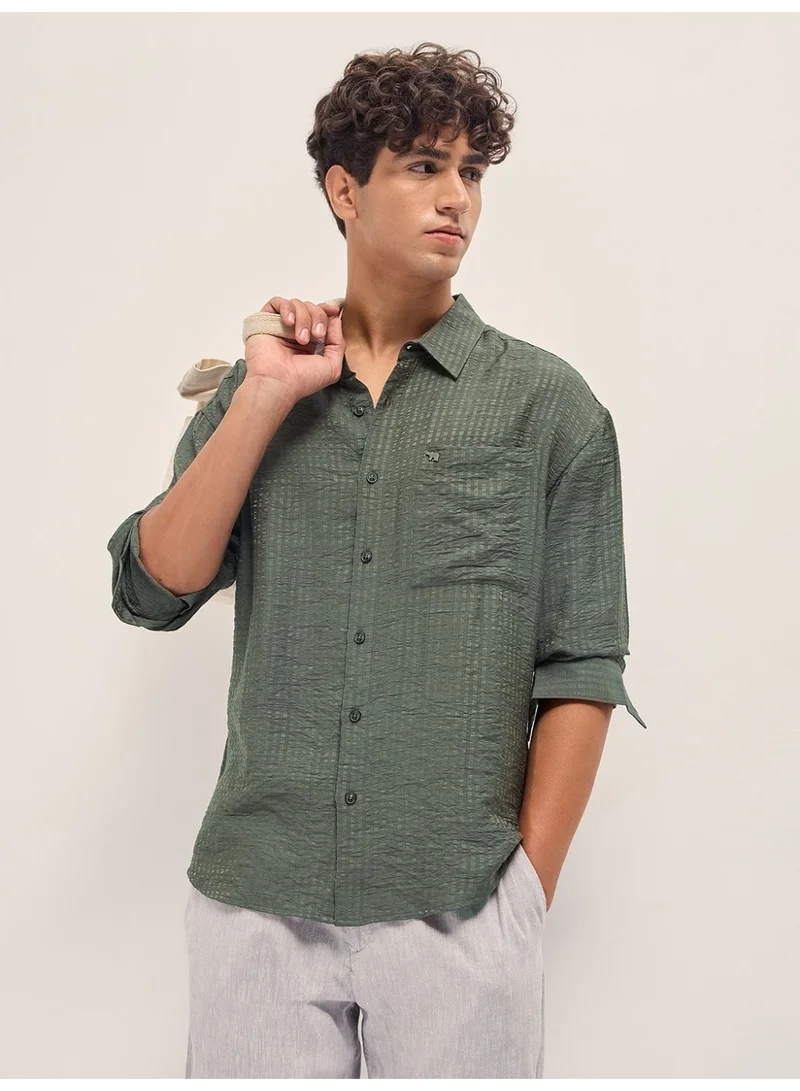 THE BEAR HOUSE Men’s Long Sleeve Shirt – Classic, Comfortable and Stylish Essential for Work, Travel or Casual Outings