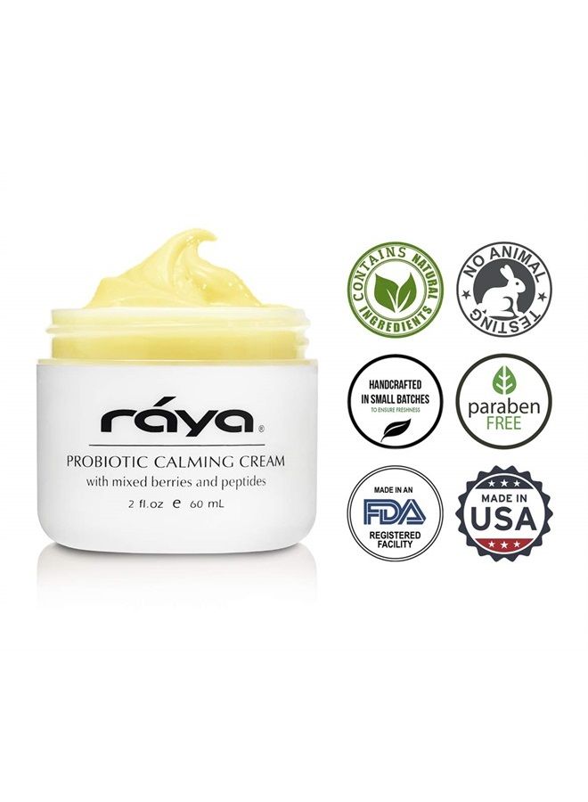 Raya Probiotic Calming Cream (309) | Moisturizing, Anti-Aging, and Calming Face Cream for Sensitive, Irritated, and Mature Skin | Soothes Over-Reactive Skin and Helps Reduce Fine Lines and Wrinkles - Image 4