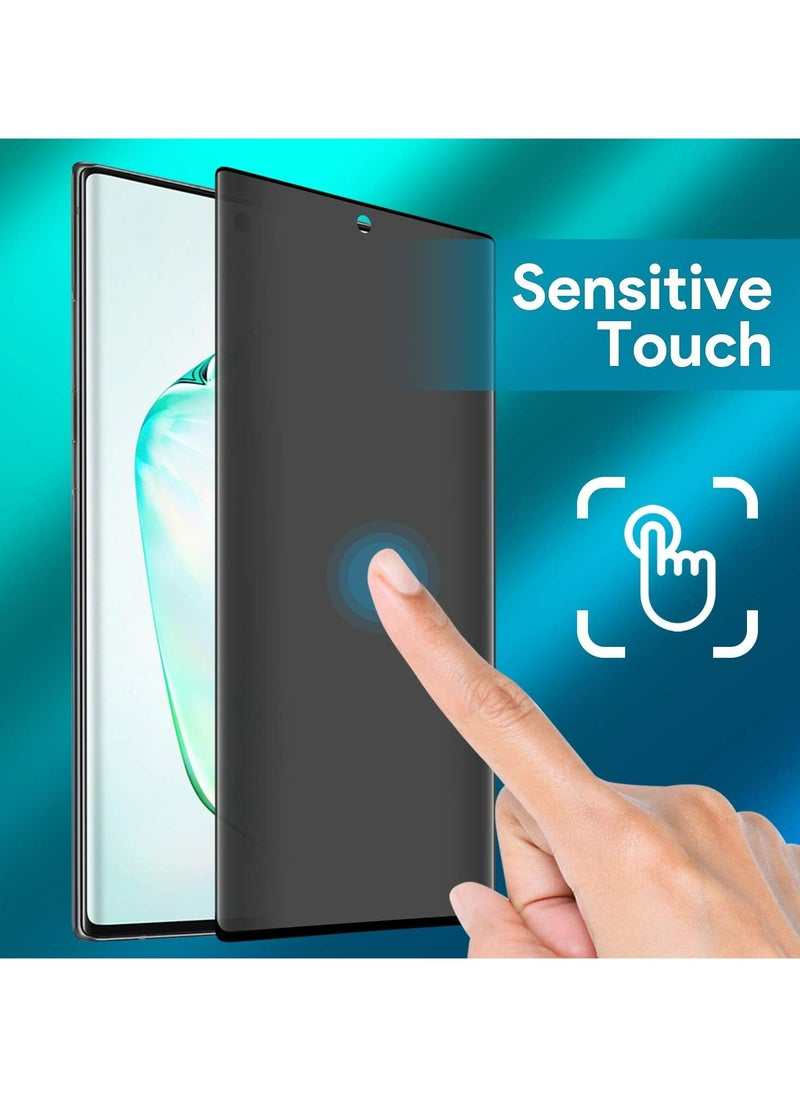 Privacy Screen Protector, Anti-Spy Tempered Glass Film Screen Protector for Samsung Galaxy Note 10 Plus Anti Spy Easy Installation 3D Full Coverage