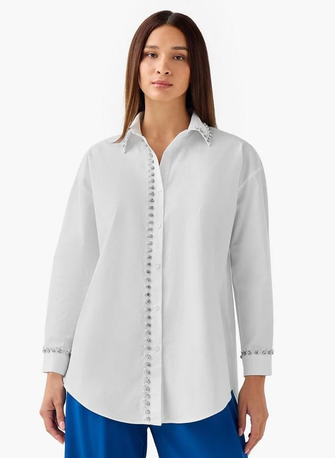 تواكستريمز قميص قطني مزخرف