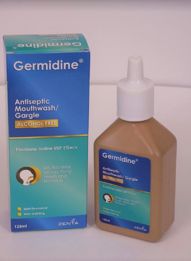 Germidine غسول فم مطهر / غرغرة - خالي من الكحول - 125 مل - Image 2