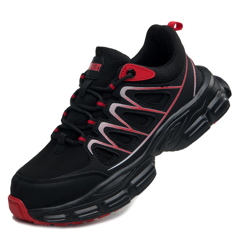 Hogent Steel Toe Shoes for Women Men Wide Non Slip Composite Work Sneakers Indestructible Comfortable Safety Tennis Shoes Lightweight Breathable Construction Sneakers Puncture Proof Ergonomic Design - Image 1