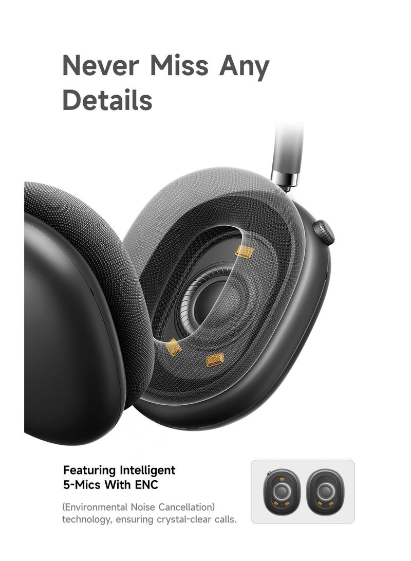 بيكن سماعات رأس لاسلكية F8 Pro ANC تتبع الرأس صوت مكاني ثلاثي الأبعاد -52 ديسيبل ANC HIFI سماعة رأس بلوتوث ENC HD ميكروفون منخفض الكمون - Image 4
