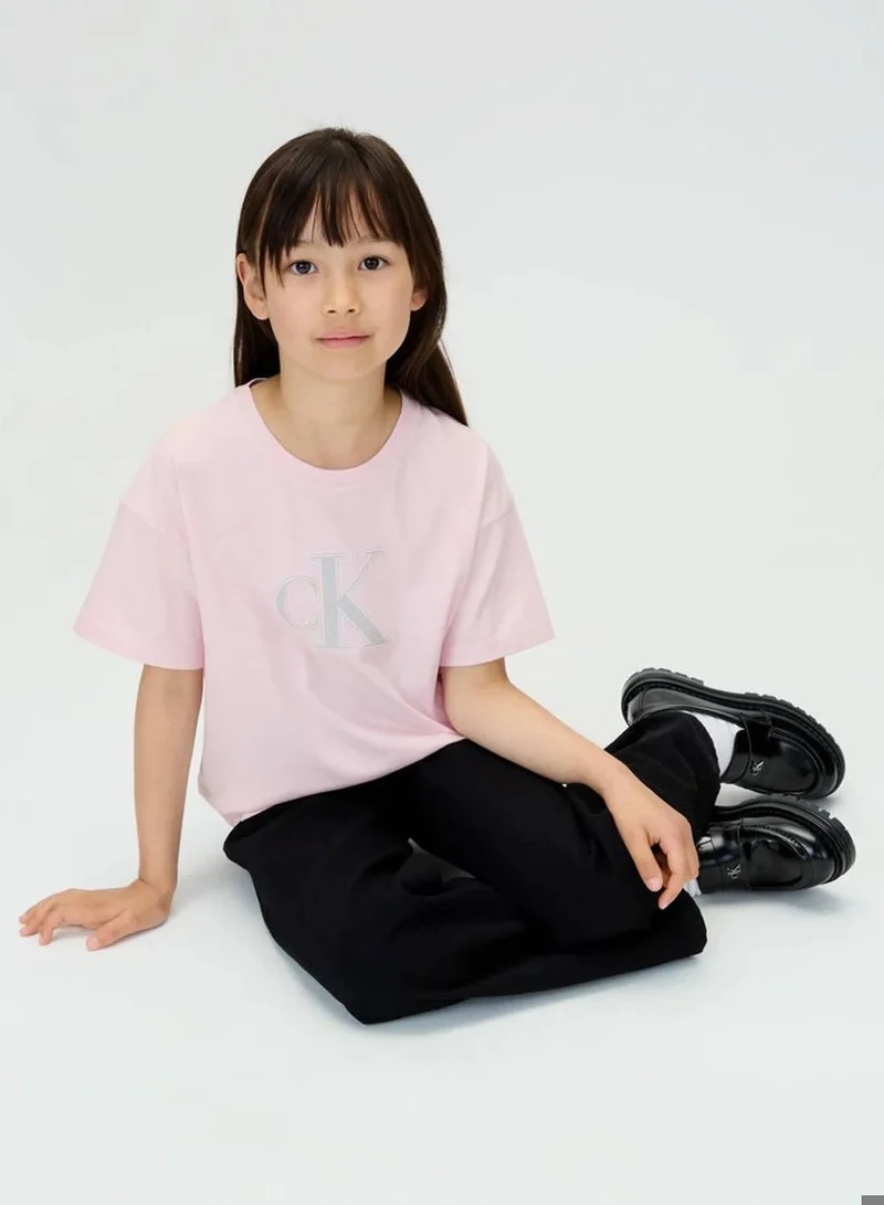 Calvin Klein Jeans Light Lilac Logo T-Shirt for Women | Best Price UAE