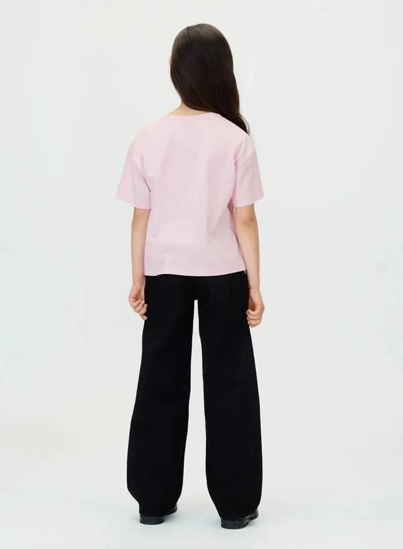 Calvin Klein Jeans Light Lilac Logo T-Shirt for Women | Best Price UAE