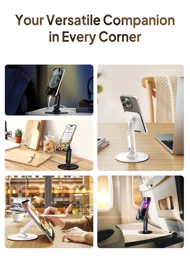 Cooper 360° Stand, [Gift Family Pack], Rotating Cell Phone Stand for Desk, Cell Phone Holder for Desk, iPhone Stand Holder, Sturdy Metal Base, Fits Samsung, Android Smartphones, (Cream White, 2-Pack) - Image 5