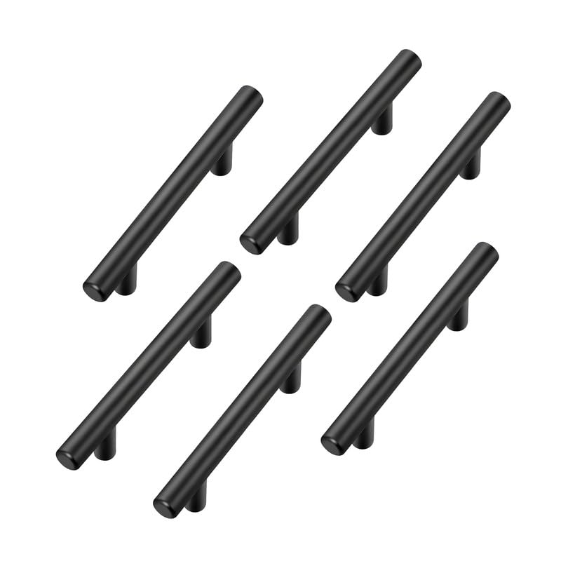ELITONE 6 inch Stainless Steel Rado D Type Cabinet Handle Pull for Kitchen and Wooden Furniture DoorsDrawersCupboardPack of 6Brushed Nickel