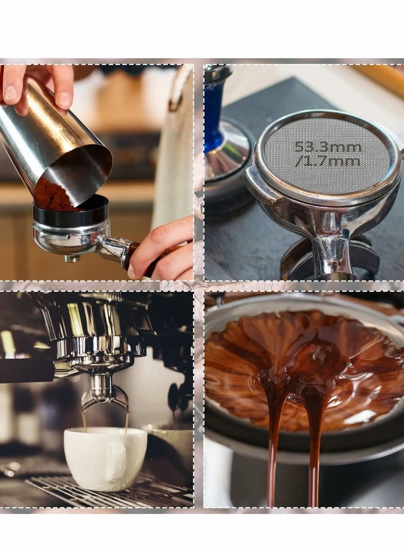 Y&D Espresso Puck Screen, Reusable 1.7mm Thickness Stainless Steel Professional Barista Coffee Filter Mesh Plate for Portafilter Basket (2Pieces)  - Image 4