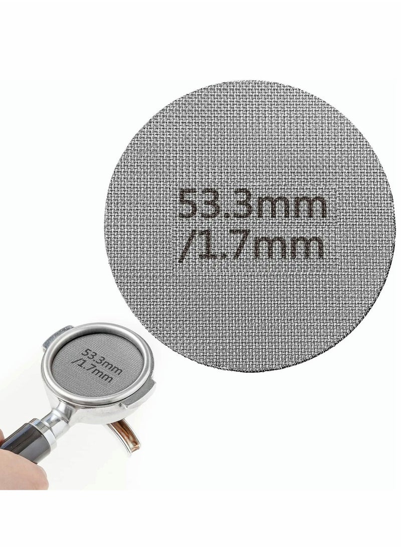 Y&D Espresso Puck Screen, Reusable 1.7mm Thickness Stainless Steel Professional Barista Coffee Filter Mesh Plate for Portafilter Basket (2Pieces)  - Image 1