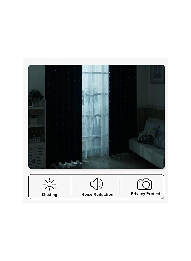 The Bros ستائر حجب الضوء للأطفال، لوحة واحدة 100% مع حلقات حرارية معزولة لحجب الضوء، ستائر مطبوعة مظلمة للأطفال لغرفة المعيشة وغرفة نوم الأطفال (200x270 سم، بيج) - Image 4