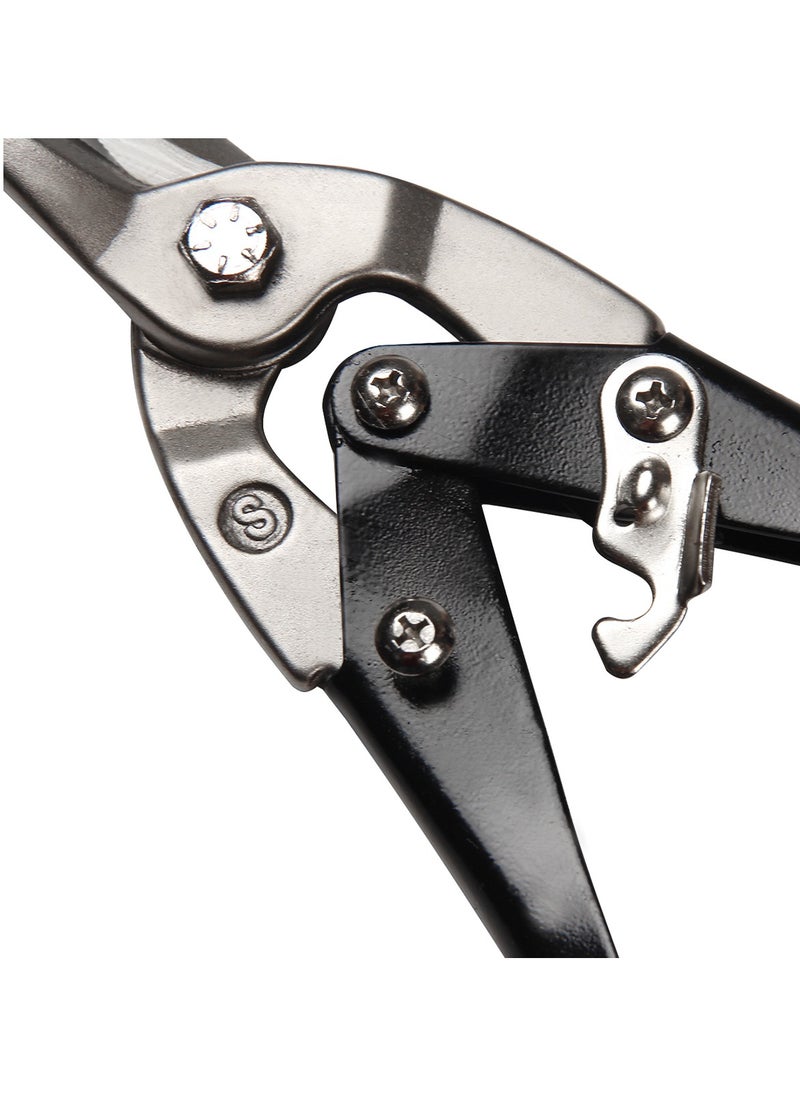 KSEIBI 10 Inch Aviation Snips Straight, Professional Sheet Metal Cutter, Chrome Vanadium Steel Blade Tin Scissors, Straight Cut, Rubber Handle Cutter for Cutting and Trimming  - Image 2