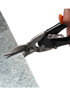 KSEIBI 10 Inch Aviation Snips Straight, Professional Sheet Metal Cutter, Chrome Vanadium Steel Blade Tin Scissors, Straight Cut, Rubber Handle Cutter for Cutting and Trimming  - Image 4