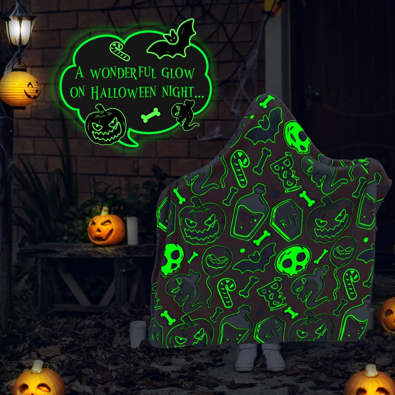 BORORO Halloween Blanket Pumpkin Plush Blanket Orange Soft Fleece Throw Blanket for Kids  - Image 5