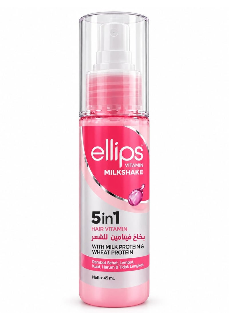 Ellips 5-in-1 Hair Vitamin Milkshake Spray with Milk Protein & Wheat Protein, 45ml - Image 1