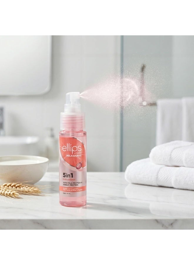 Ellips 5-in-1 Hair Vitamin Milkshake Spray with Milk Protein & Wheat Protein, 45ml - Image 3