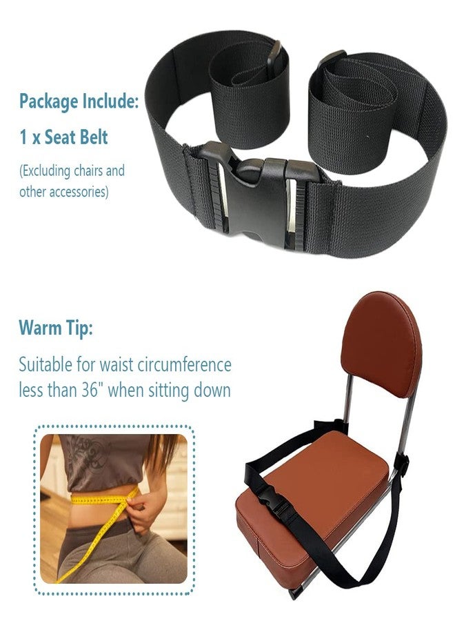 MESINURS Elderly Shower Chair Seat Anti-Slip Belt, Universal Bath Bench Buckle Strap Nursing Care Supplies for Disabled Patient Bedridden (Black) - Image 5