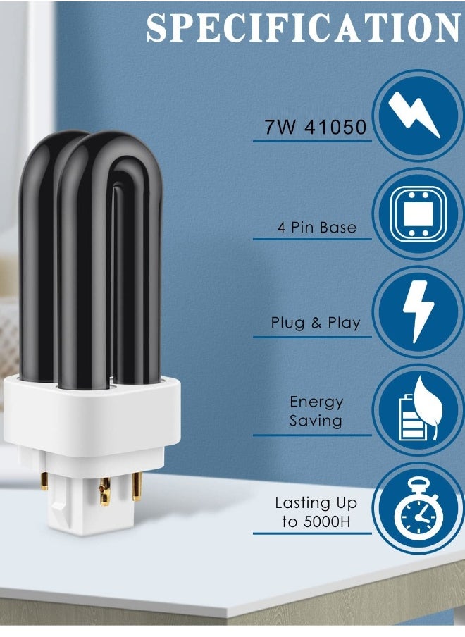 ماركة غير محددة عبوة 3 مصابيح UV بديلة 7 واط لداناتراپ DT1100، DT250IN، DT300IN، DT1250 - مصابيح CFL فوق بنفسجية متوافقة بقاعدة 4 دبابيس  - Image 2