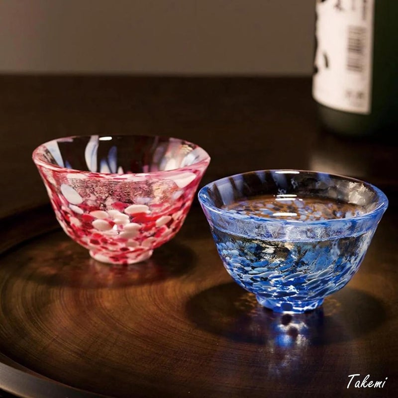 TAKEMI Handcrafted Japanese Sake Set – Elegant Gift for Any Occasion (Cherry Blossom & Spring Water Pair Set, Sake Glass (1.7 oz - 50ml)) - Image 2