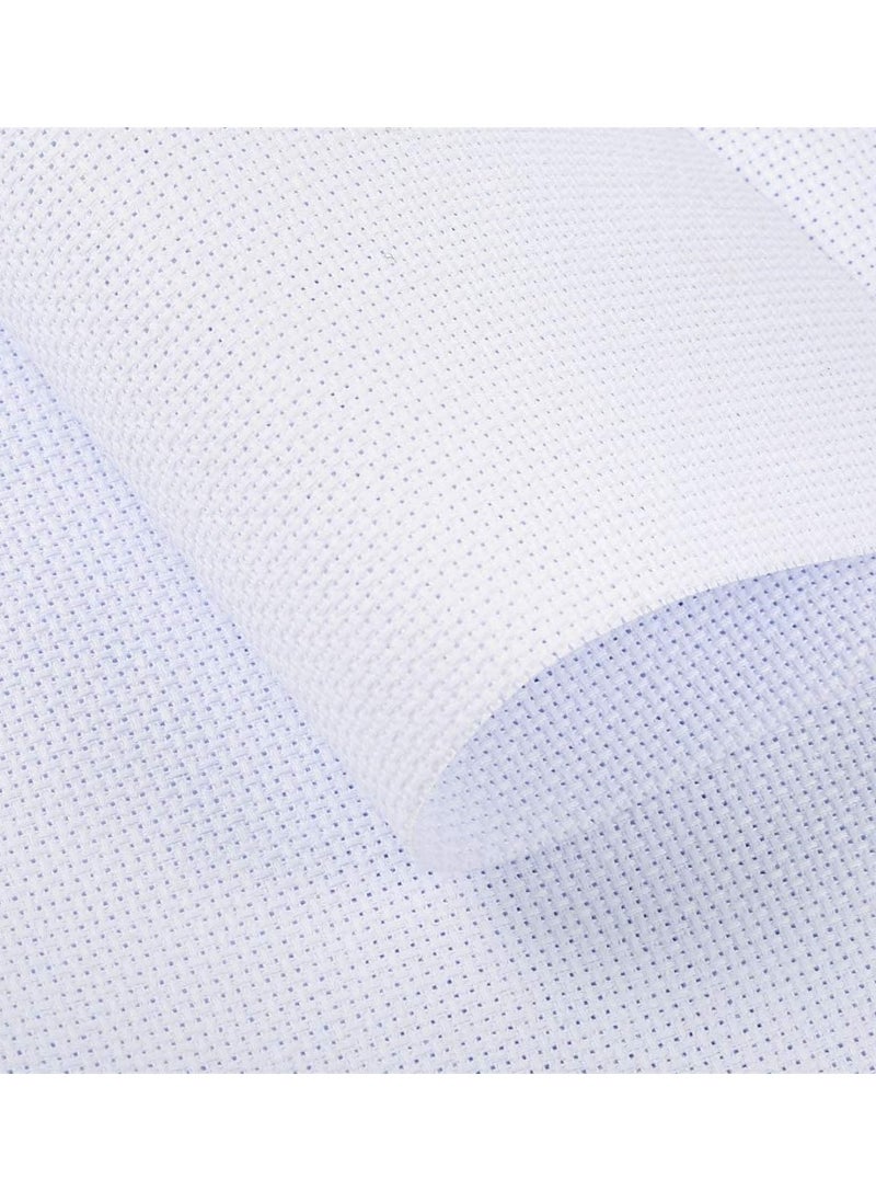 KASTWAVE Embroidery Cloth 7 Pieces Aida Cloth 14 Count Cross Stitch Fabric Embroidery Cloth Decoration White Classic 12 by 18 Inch  - Image 5