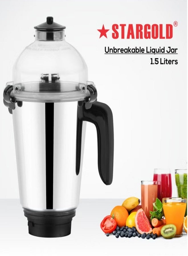 Stargold خلاط مطحنة 3 في 1 مع محرك قوي 850 واط من الفولاذ المقاوم للصدأ - Image 2