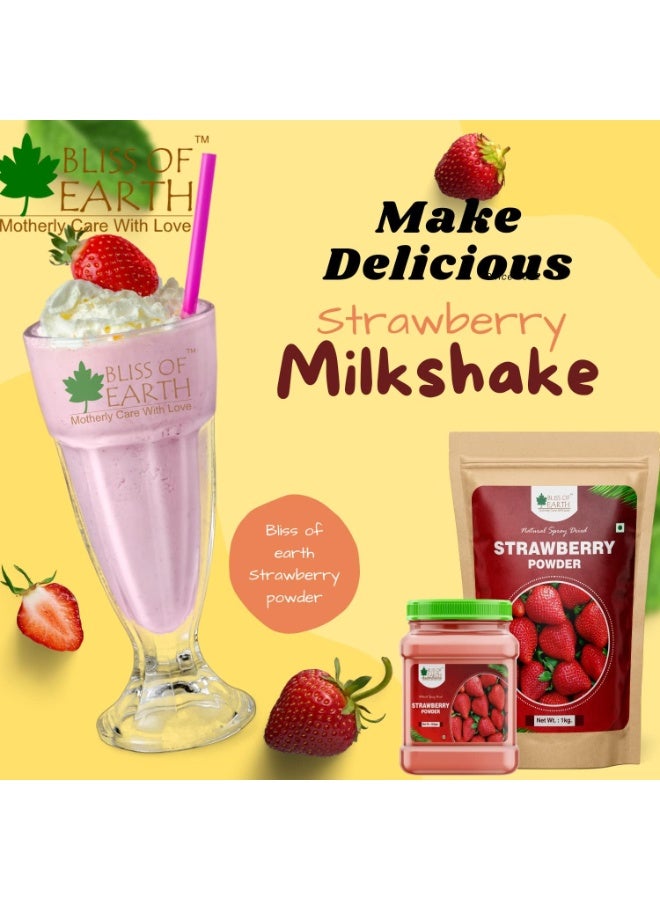 BLISS OF EARTH 2x1KG Strawberry powder natural spray dried Pack of 2 - Image 3