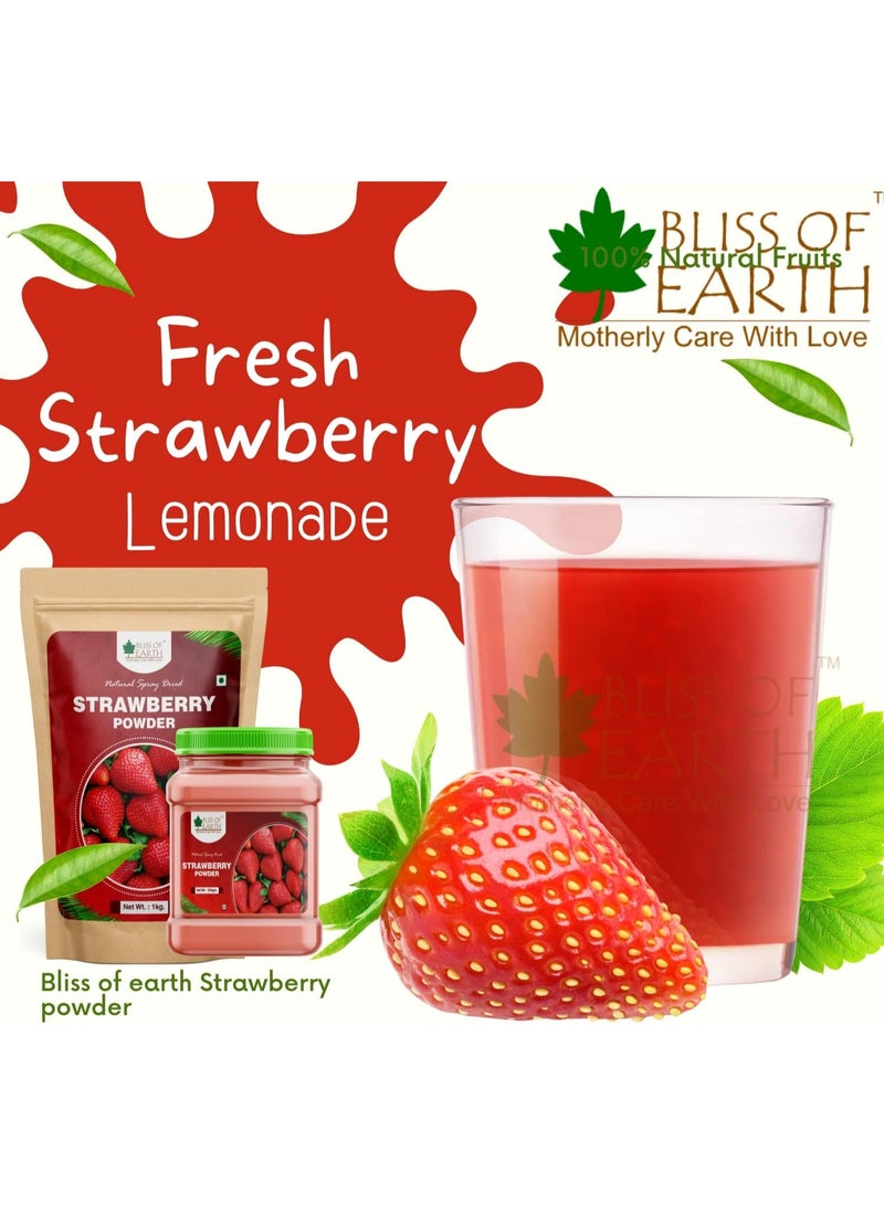 BLISS OF EARTH 2x1KG Strawberry powder natural spray dried Pack of 2 - Image 2