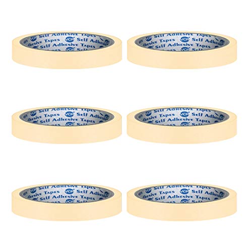 VCR Masking Tape - 20 Meters in Length 12mm / 0.5" Width - 24 Rolls Per Pack - Easy Tear Tape, Best for Carpenter, Labelling, Painting and leaves no residue after a peel. - Image 1