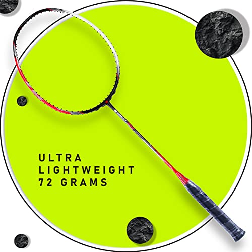 APACS Z-Ziggler 72 (30 LBS, 72g) Unstrung Badminton Racket with Full Cover (Black Red) - Image 3