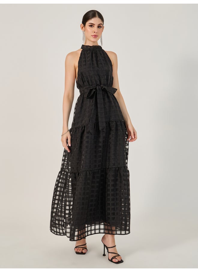 Styli Tiered Halter Dress  - Image 1