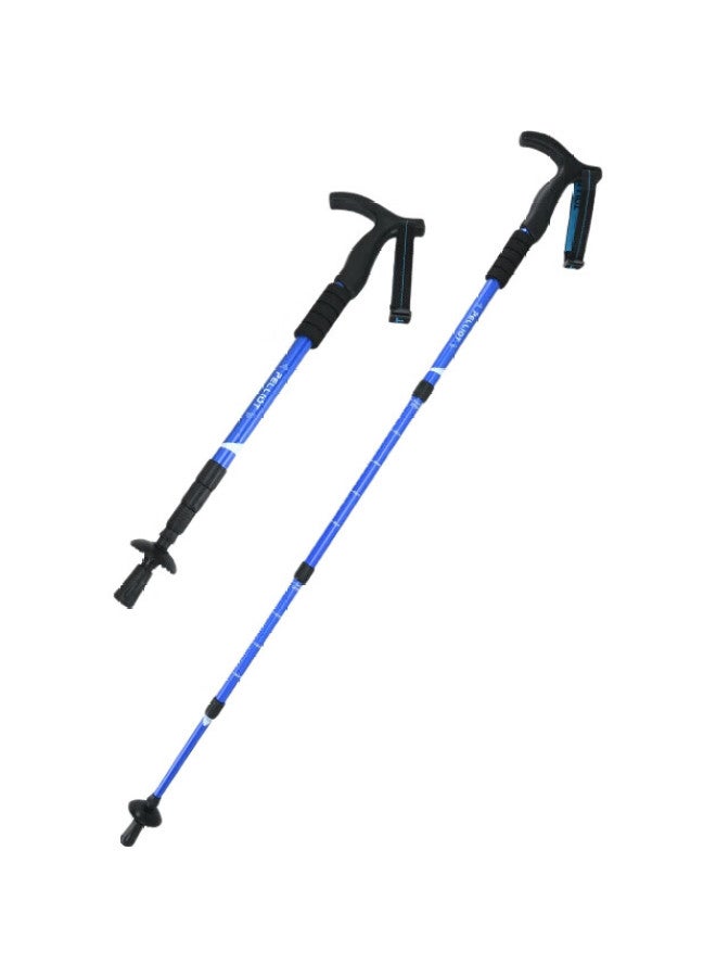 PELLIOT Telescopic Walking Stick, Elderly Cane, Outdoor Trekking Pole, Aluminum Alloy Portable Hiking Cane, 16003601, Storm Blue - Image 3