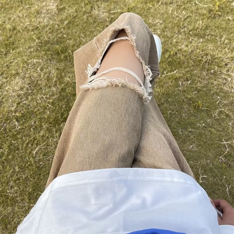 Unisex Classic Denim Jeans Loose Fit Daily Outdoor Wear - Image 5