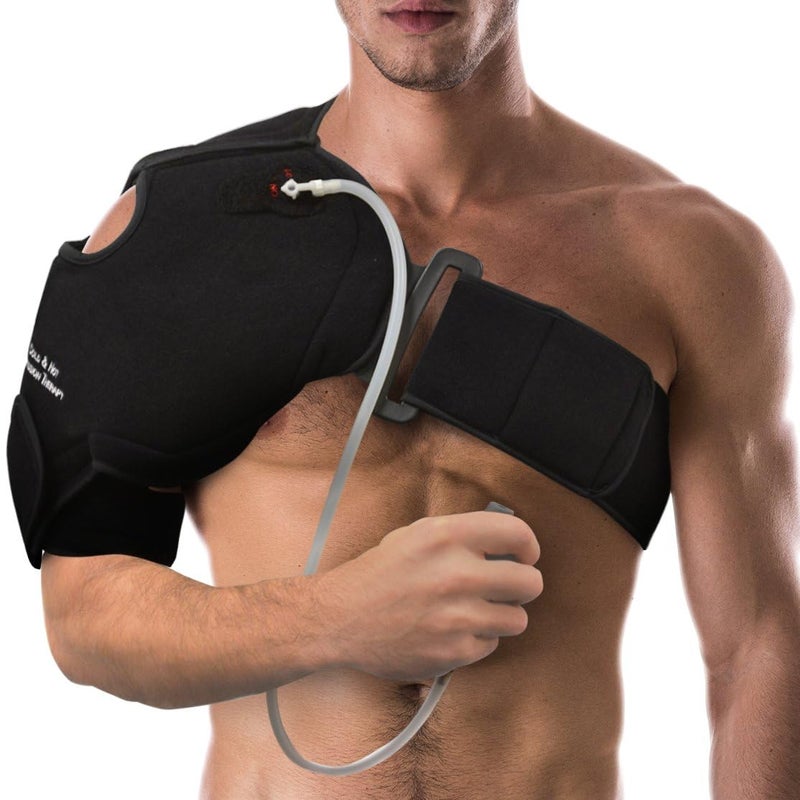 NatraCure Hot or Cold Therapy Shoulder Ice Pack Wrap Shoulder Brace for Shoulder Pain Relief Heating Pad for Rotator Cuff Injuries Surgery Gym Injuries Baseball Pitching Injuries 6032