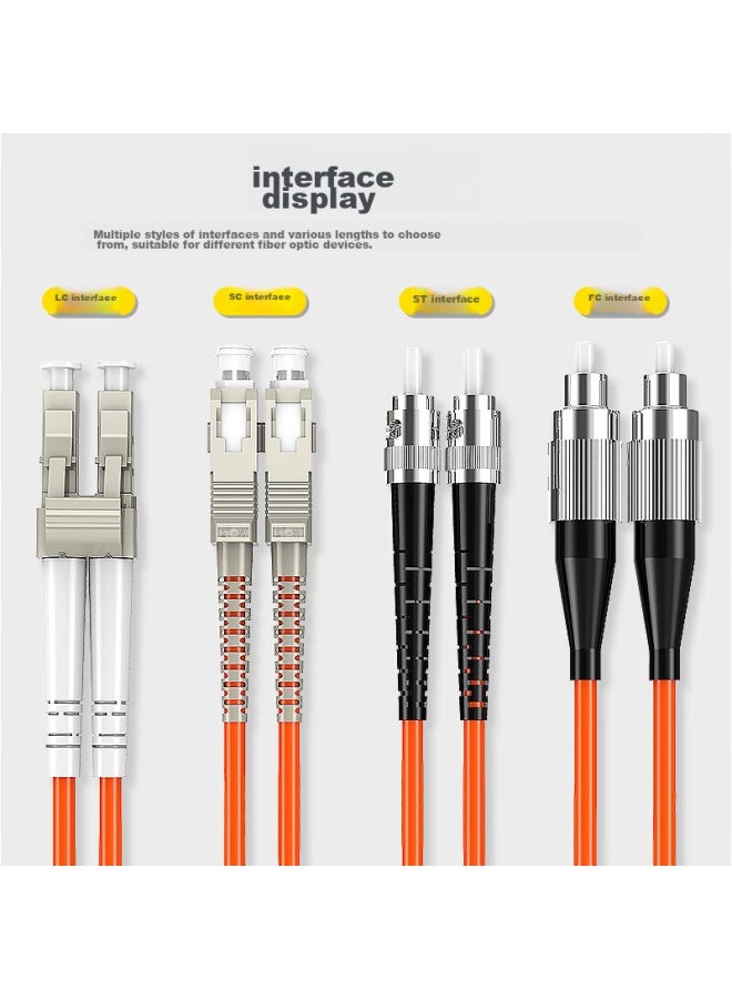 Timon Telecom-grade Fiber Optic Patch Cable, Lc-lc (upc), Gigabit Multi-mode Dual-core Transceiver Pigtail, Low Zero Halogen Environmentally Friendly Home Fiber Optic Cable, 2 Meters, Tm-gmm - Image 5