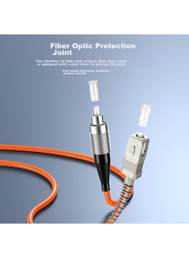 Timon Telecom-grade Fiber Optic Patch Cable, Lc-lc (upc), Gigabit Multi-mode Dual-core Transceiver Pigtail, Low Zero Halogen Environmentally Friendly Home Fiber Optic Cable, 2 Meters, Tm-gmm - Image 4