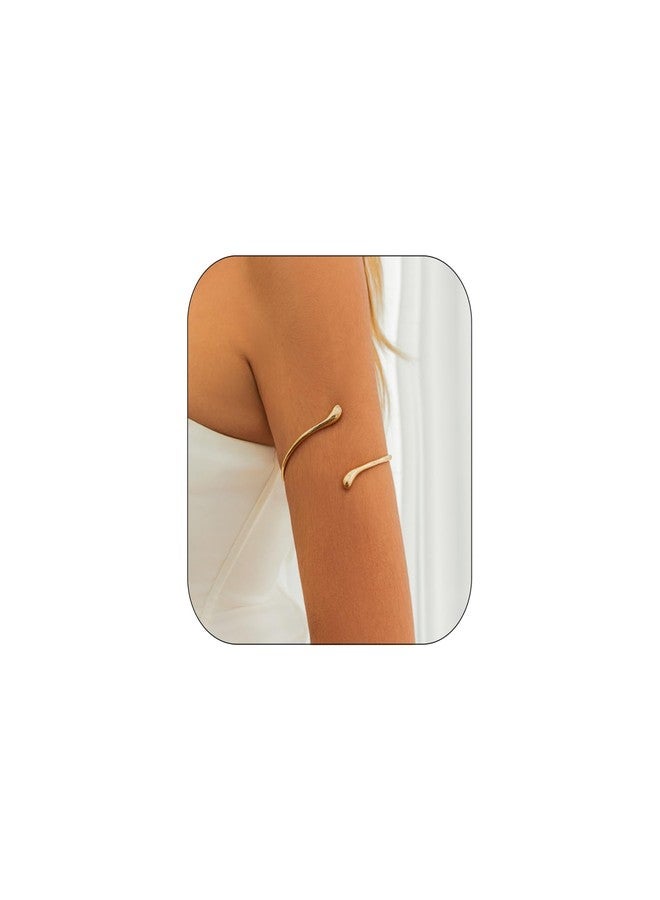 CSIYANJRY99 Gold Arm Cuff for Women Minimalist Upper Arm Cuff Jewelry Layered Arm Cuff Bracelet Open Layered Cuff Bangle Armband Armlet Jewelry - Image 1