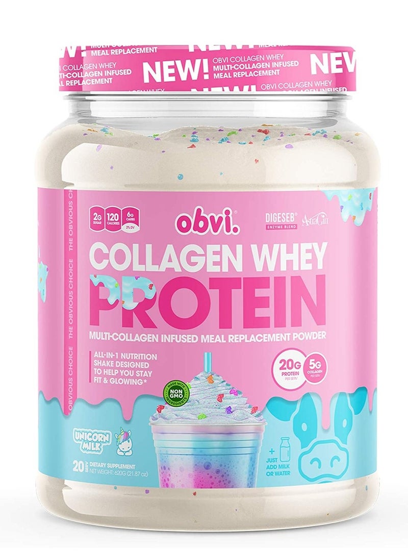 Obvi - Obvi Collagen Whey Protein Powder Unicorn Milk (20 Servings) - Image 1