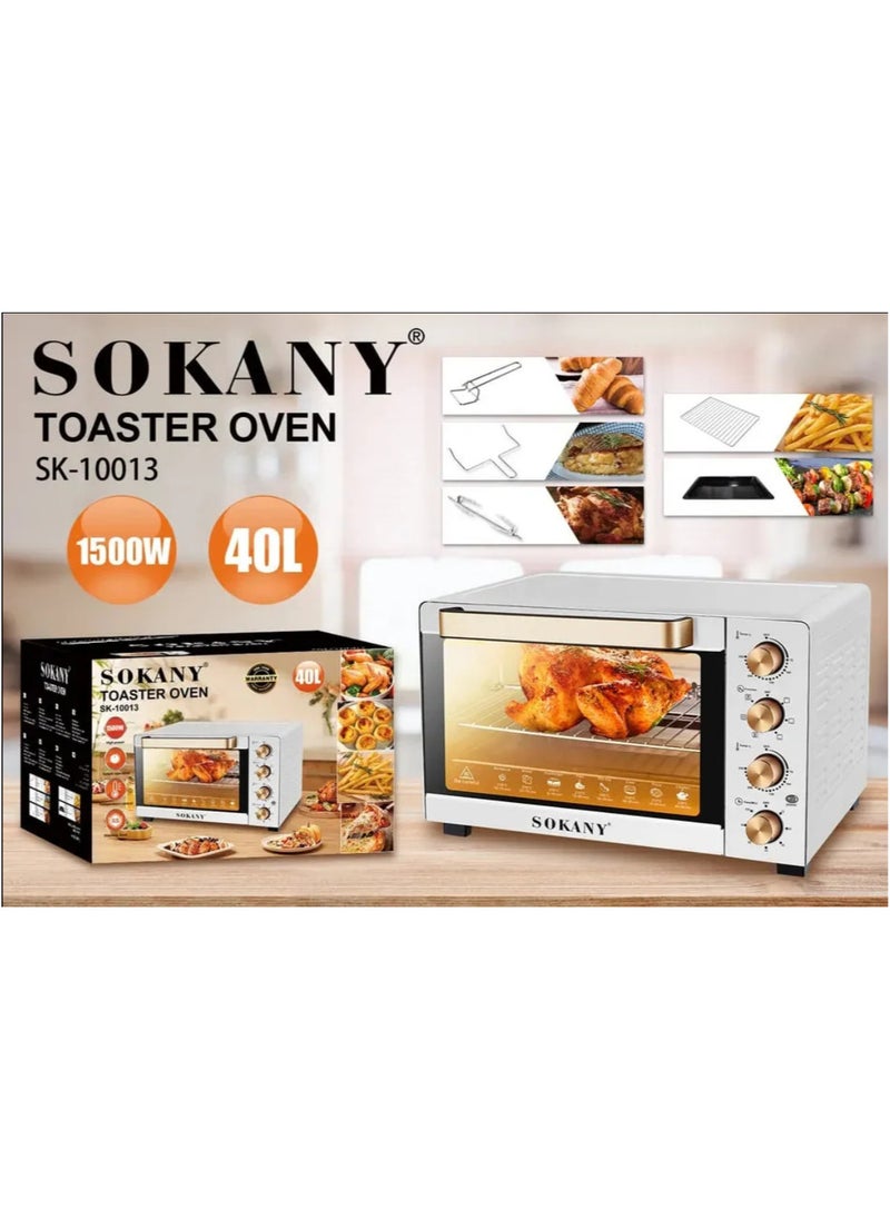 sokany Air Fryer Oven and Function Stainless Steel with Air Convection Technology, used for Frying, Grilling, Broiling, Roasting, Baking, Toasting, Heating Dehydrating  40 L-SK-10013 