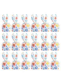 Zibuyu ZIBUYU® 50pcs Gift Bags Token Gift Wrapping Bags Christmas Gift Packing Bags Floral Printed Candy Bags for Kids Treat Bags Party Favor Bags for Birthday Gift, Christmas Gift, Token Gift 14x23cm  - Image 1