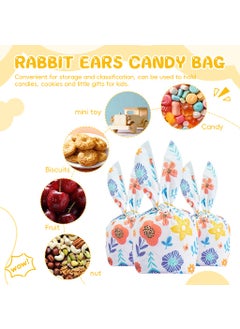 Zibuyu ZIBUYU® 50pcs Gift Bags Token Gift Wrapping Bags Christmas Gift Packing Bags Floral Printed Candy Bags for Kids Treat Bags Party Favor Bags for Birthday Gift, Christmas Gift, Token Gift 14x23cm  - Image 4