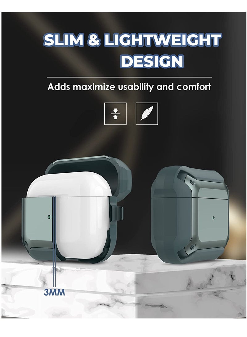 AirPods Pro Case Cover with Keychain Full Protective Shockproof Soft TPU Accessories Skin Compatible for Apple Airpods Pro Case for Women Men Girls Boys Front LED Visible - Image 2