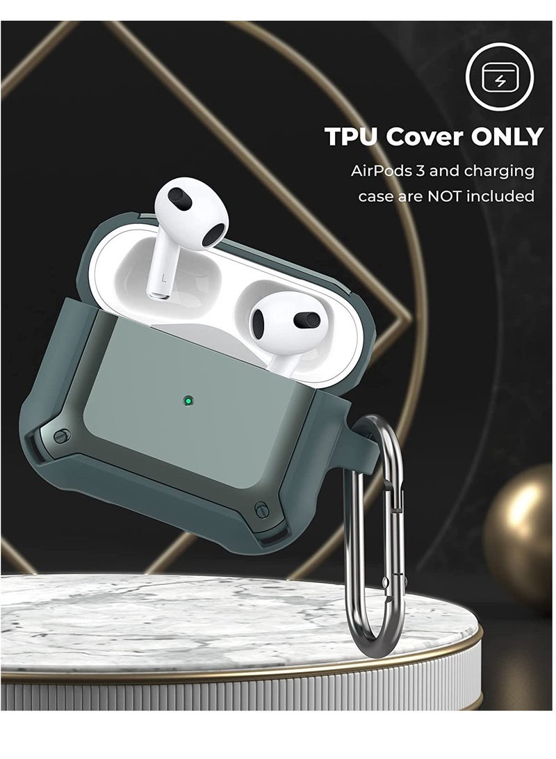 AirPods Pro Case Cover with Keychain Full Protective Shockproof Soft TPU Accessories Skin Compatible for Apple Airpods Pro Case for Women Men Girls Boys Front LED Visible - Image 3