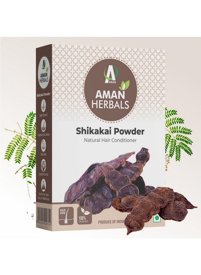 AMAN 100% Organic Shikakai Powder (Acacia Concinna)100 Gm Pack Of 1 For Hair Care By Aman Herbals - Image 1